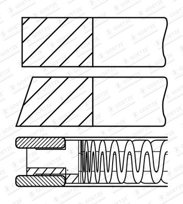 0842610000 GOETZE ENGINE Комплект поршневых колец