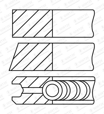 0842180030 GOETZE ENGINE Комплект поршневых колец