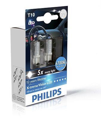 Лампа светодиодная Philips X-Treme Vision LED T10 12V W2,1x9,5d (129326700KX2) Philips 129326700KX2