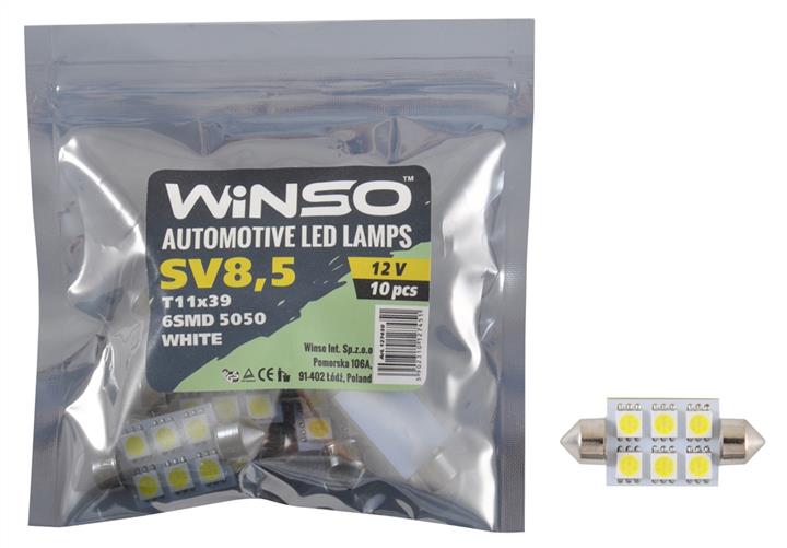 Лампа светодиодная Festoon 39 12V SV8,5 (10 шт.) (127450) Winso 127450