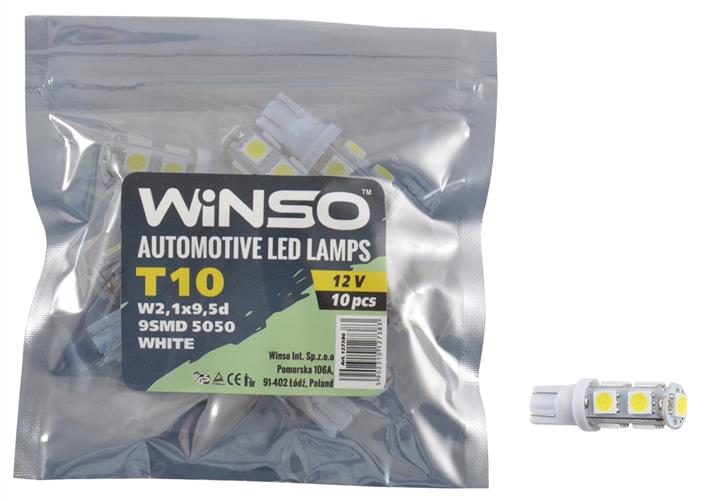 Лампа светодиодная T10 12V W2,1x9,5d (10 шт.) (127380) Winso 127380