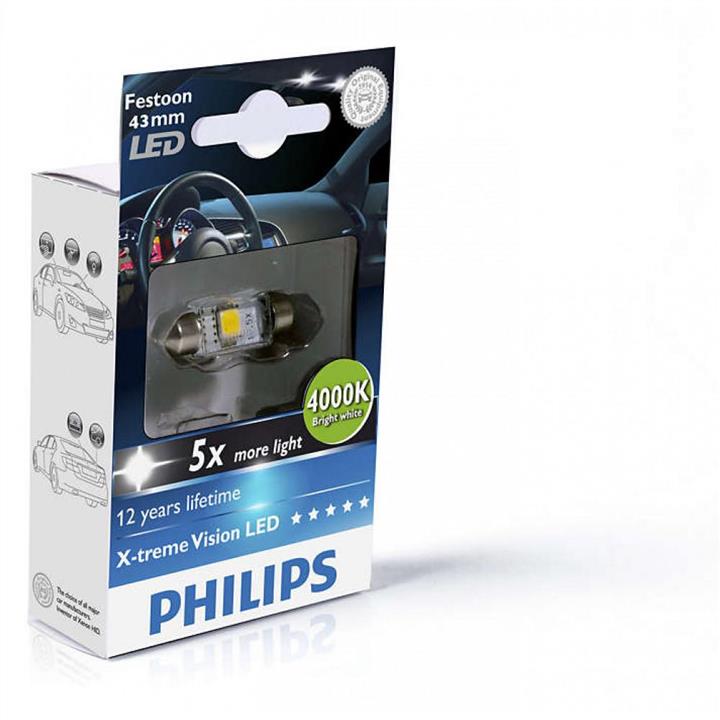 Лампа светодиодная Philips Vision LED Festoon 43 12V SV8,5 (129454000KX1) Philips 129454000KX1