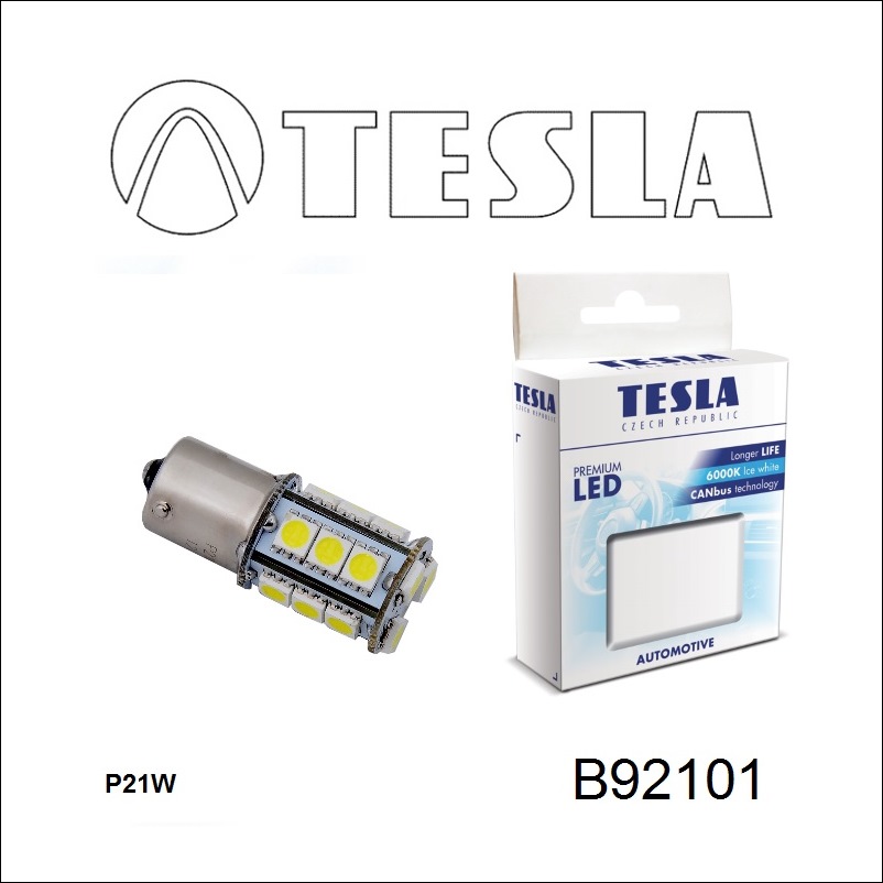 Лампа светодиодная P21W 12V BA15s (B92101) Tesla B92101