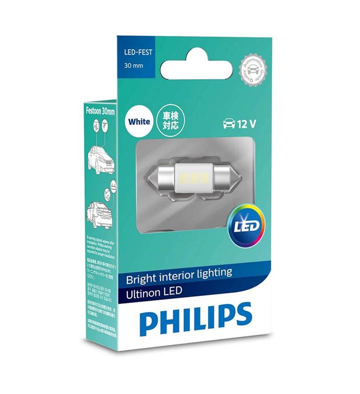 Лампа светодиодная Philips Ultinon LED Festoon 30 12V SV8,5 (11860ULWX1) Philips 11860ULWX1
