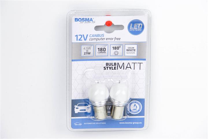 Лампа светодиодная P21W 12V BA15s (2 шт.) (4984) BOSMA 4984