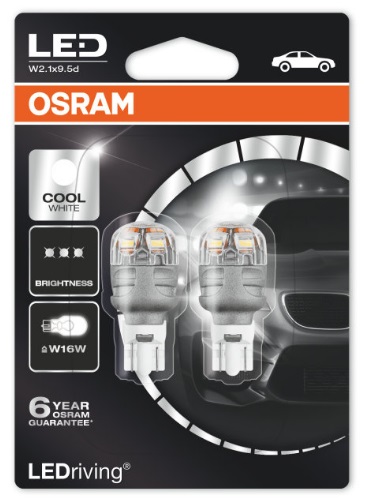 Лампа светодиодная Osram LEDriving Premium T15 12V W2,1x9,5d (2 шт.) (9213CW02B) Osram 9213CW-02B