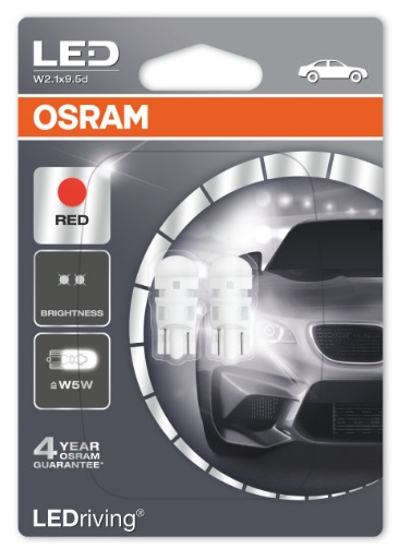 Лампа светодиодная Osram LEDriving Standart T10 12V W2,1x9,5d (2 шт.) (2880R02B) Osram 2880R-02B