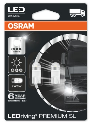 Лампа светодиодная Osram LEDriving WarmWhite T10 24V W2,1x9,5d (2 шт.) (2824WW02B) Osram 2824WW-02B