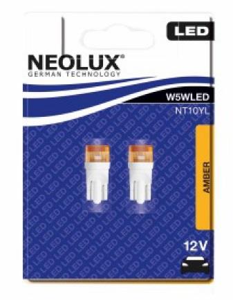 Лампа светодиодная T10 12V W2,1x9,5d (NT10YL) Neolux NT10YL