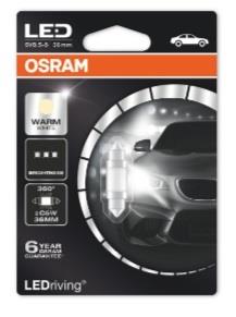 Лампа светодиодная Osram LEDriving WarmWhite Festoon 36 12V SV8,5 (6498WW) Osram 6498WW