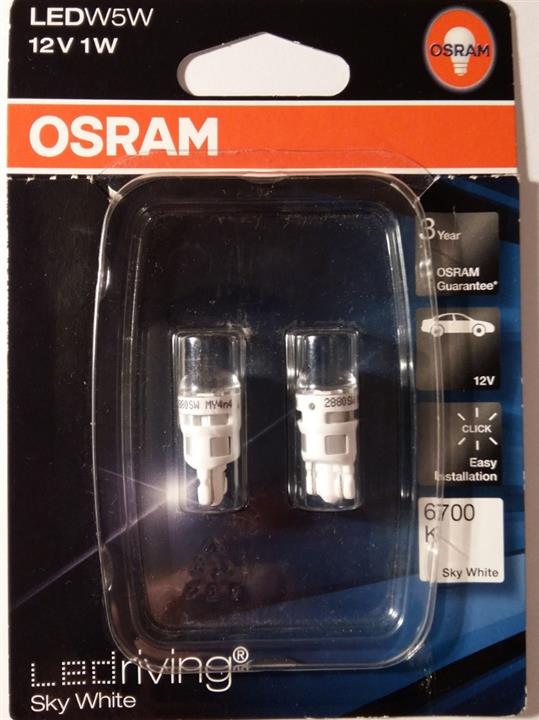 Лампа светодиодная Osram LEDriving SkyWhite T10 12V W2,1x9,5d (2 шт.) (2880SW02B) Osram 2880SW-02B