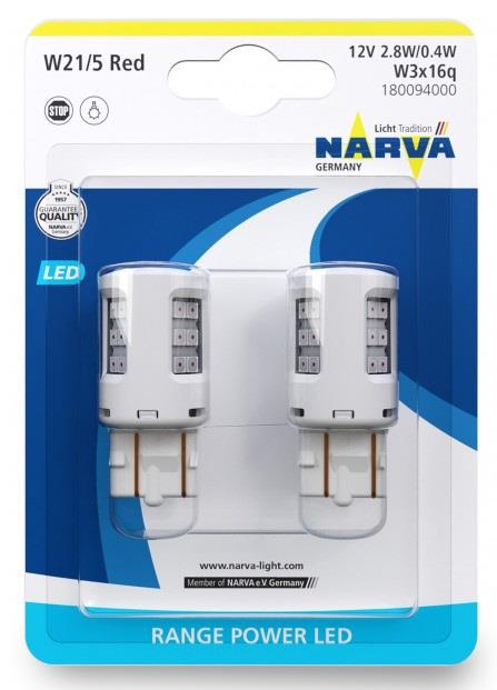 Лампа светодиодная Narva Range Power LED T20 12V W3x16q (180094000) Narva 180094000