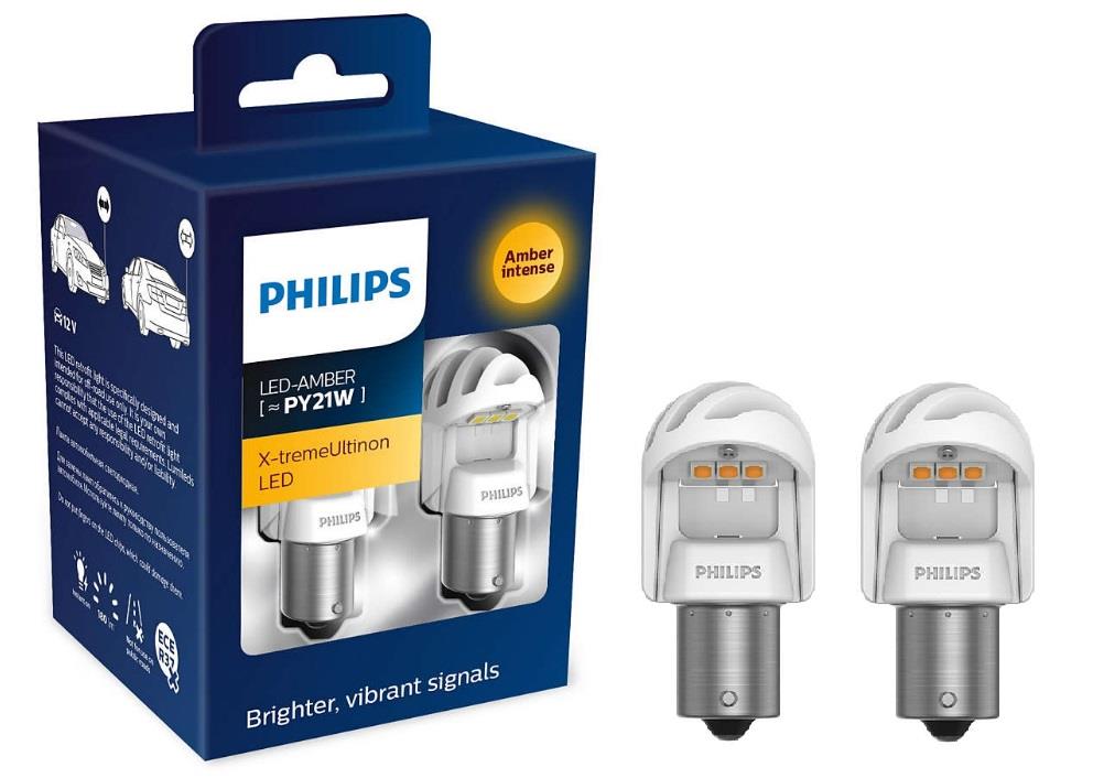 Лампа светодиодная Philips X-tremeUltinon LED gen2 PY21W 12V BAU15s (2 шт.) (11498XUAXM) Philips 11498XUAXM