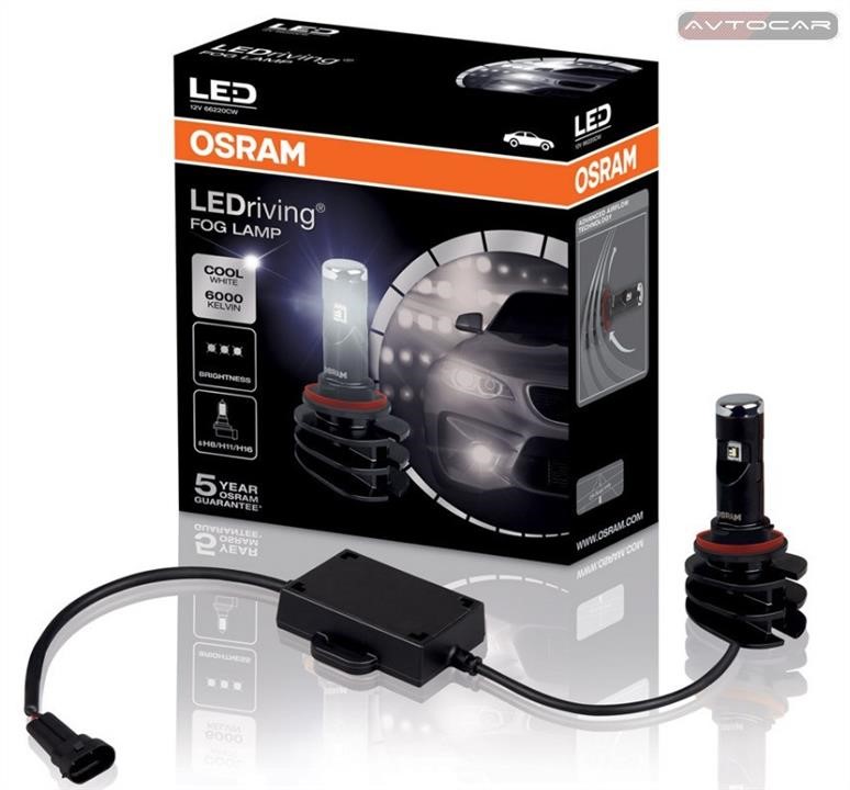 Лампа светодиодная Osram LED FOG (12V H10 13W) (кт 2 шт) (9645CWHCB) Osram 9645CW-HCB