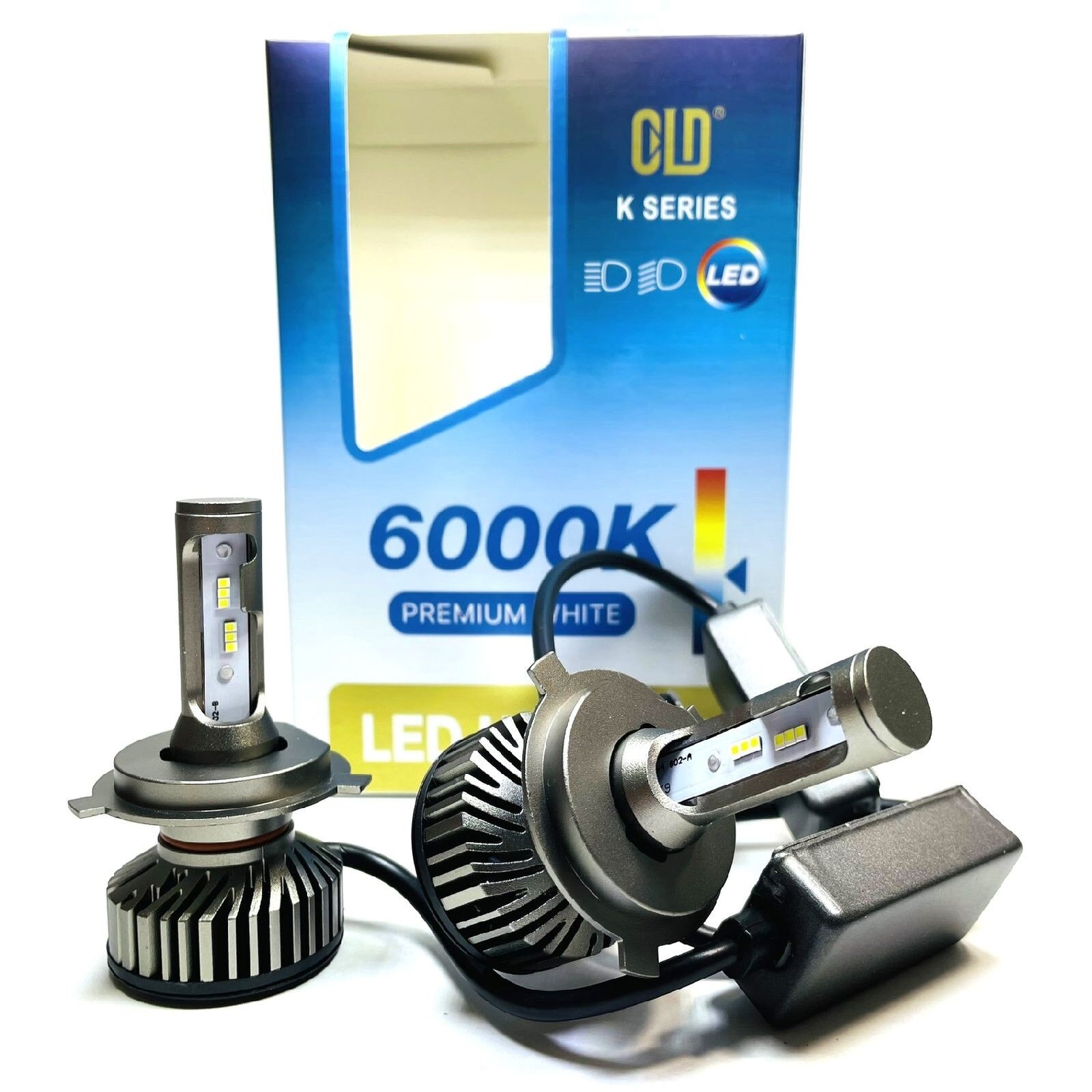 Комплект светодиодных ламп CLD K9-H4LED H4 6000-6500K (2016SMD*12PCS) EMC 2 шт