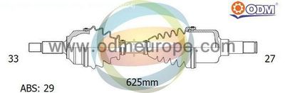 18232171 Multiparts Приводной вал