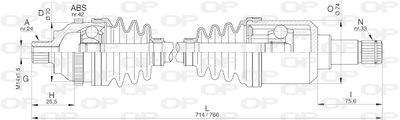 DRS629100 OPEN PARTS Приводной вал