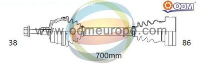 18213460 Multiparts Приводной вал