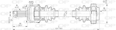 DRS610400 OPEN PARTS Приводной вал