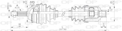 DRS607300 OPEN PARTS Приводной вал