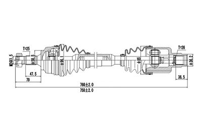 DDS210267 DYNAMATRIX Приводной вал