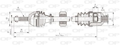 DRS603700 OPEN PARTS Приводной вал