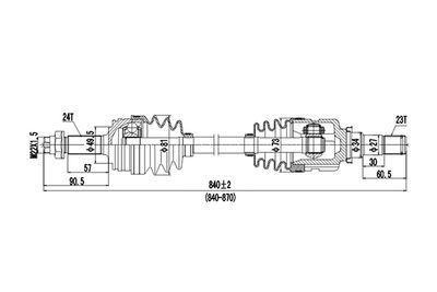 DDS210231 DYNAMATRIX Приводной вал