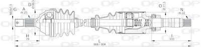 DRS604100 OPEN PARTS Приводной вал