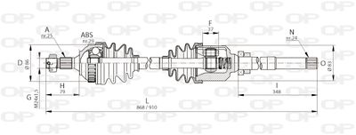 DRS604500 OPEN PARTS Приводной вал