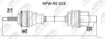 NPWRE024 NTY Приводной вал