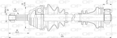 DRS630600 OPEN PARTS Приводной вал