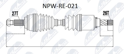 NPWRE021 NTY Приводной вал