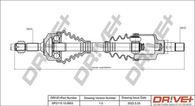 DP2110100602 Dr!ve+ Приводной вал