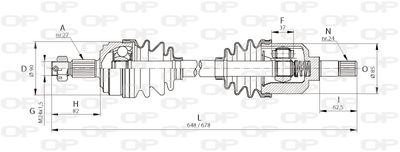 DRS604600 OPEN PARTS Приводной вал