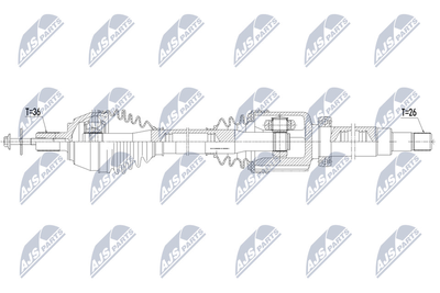 NPWVV125 NTY Приводной вал