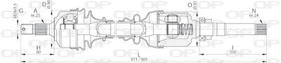 DRS602400 OPEN PARTS Приводной вал