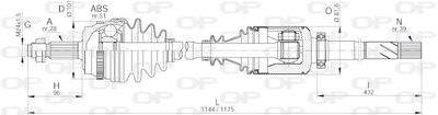 DRS624000 OPEN PARTS Приводной вал