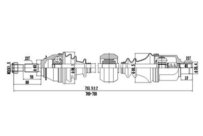 DDS211014 DYNAMATRIX Приводной вал