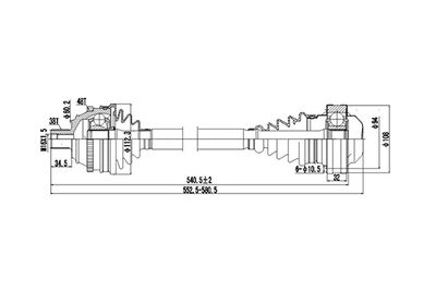 DDS261004 DYNAMATRIX Приводной вал