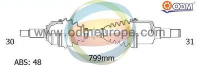 18272511 Multiparts Приводной вал