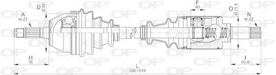 DRS619800 OPEN PARTS Приводной вал