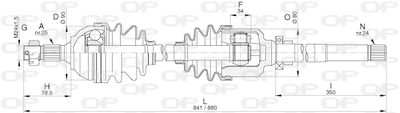 DRS626400 OPEN PARTS Приводной вал