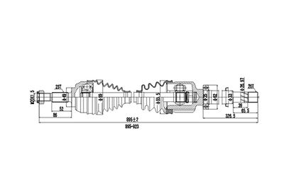 DDS250354 DYNAMATRIX Приводной вал