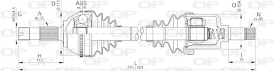 DRS617400 OPEN PARTS Приводной вал