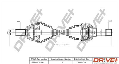 DP2110100417 Dr!ve+ Приводной вал