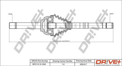 DP2110101040 Dr!ve+ Приводной вал