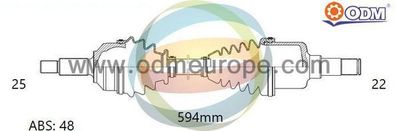 18161052 Multiparts Приводной вал