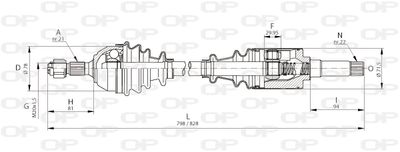 DRS600100 OPEN PARTS Приводной вал