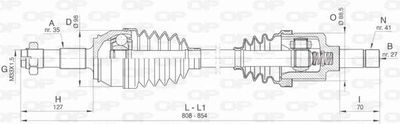 DRS644500 OPEN PARTS Приводной вал