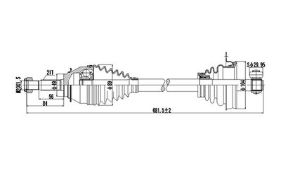 DDS245084 DYNAMATRIX Приводной вал